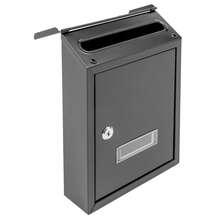 Black Wall Mount Galvanized Iron Mailbox With Lock & 2 Keys, Waterproof Rustproof Modern Letter Box With View Window Noise Reduction Pad For Home Apartment Office Outdoor - Modern - View 7