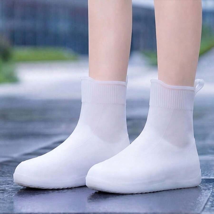 防污一體式雨鞋套 防水防滑加厚底耐磨 成人男女通用防水鞋套 - 多色 - 查看 1