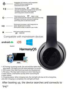 Foldable Wireless Headphones With Deep Bass For Sports - View 12