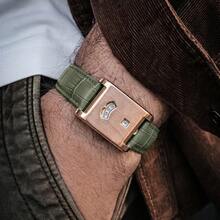 Reloj CILOA de cuarzo resistente al agua con esfera cuadrada única para hombre[522] - Verde militar - Ver 3