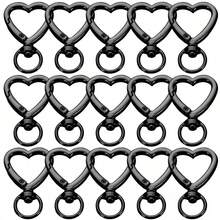 8/15pcs Heart-Shaped Keychain Clips With Spring Hooks, DIY Keychains, Suitable For Key Bags, Backpacks, Luggage Tags, Wallets And Handbag Accessories - One Size Fits All - View 9