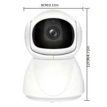 1pc 1080P Ultra HD Smart Security Pet Camera, 2.4G WIFI, Night Vision, Motion Detection, Two-Way Audio And 360 Degree Rotation - Suitable For Office And Home (Indoor And Outdoor) Monitoring Dogs, Cats And Fish And Other Small Animals. - White - View 4