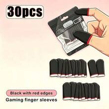 Professional Gaming Finger Sleeves, Essential Gaming Equipment Sweat-Proof Gaming Finger Sleeves, Gaming Touchscreen Finger Sleeves - Red - View 2