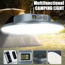 可充電 LED 露營燈，ABS 機身，磨砂金屬燈頭，拋光燈頭，楔形底座，按鈕控制，USB 充電。適合露營、帳篷、緊急使用和夜市。 - 多色 - 查看 1