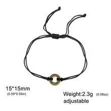 LIKGREAT 1pc Stainless Steel Nordic Runes Round Charm Bracelet Women Men Adjustable Black Red Rope Bracelets Amulet Protective Jewelry Gift - Bracelet Series - View 15