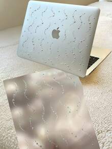 1pc Laser Silver Shooting Star Transparent Sticker, Waterproof, Removable Without Residue, DIY Decorative Sticker, Suitable For Laptop / Phone Case / Earphone Case / Water Bottle / Instant Camera, INS Style Glitter Starry Sky Material Sticker - Star Lines - View 2