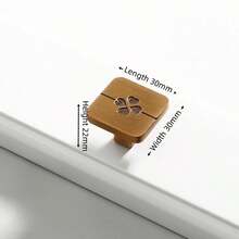 1pc Modern Minimalist Zinc Alloy New Chinese Style Cabinet Door Handle Drawer Wardrobe Shoe Cabinet Cupboard Gold Single Hole Knob - A - View 9