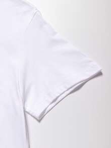 Vintage Red Poppy T-Shirt, 100% Cotton. Loose Fit, Soft And Breathable For Everyday Wear. - White - View 3