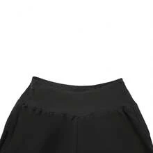 LI-NING Women's Quick Dry Reflective Shorts AKSW120, High Waist Anti-Chafe Running & Outdoor Training Breathable Bottoms - Black - View 5