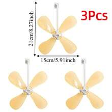3Pcs Wall Mounted Conditioning Guide Fan Adjustable Windmill Shaped Air Conditioner Vent Cover Anti Direct Blowing Plastic - Multicolor - View 5