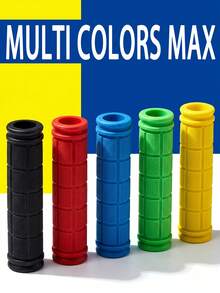 Shockproof Bike Handlebar Grips With Square Grid Bicycle Bar Grips For Adult Riders Firm Rubber Hand Grip For Trail Commute Bike Stuff BMX MTB Scooters Folding Bike Mountain & Cruiser Bikes Motorcycle Handles Bike Accessories - Multicolor - View 6