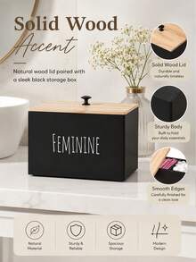 Aesthetic Tampon Storage Box With 3 Slots Anti Dust Cover Premium Multifunctional Bathroom Storage Box For Housewives Handy Jewelry Organzierhair Accessories Organaizer To Hold Makeup Pads Travel Essential Home Decor Bathroom Accesssories - View 4