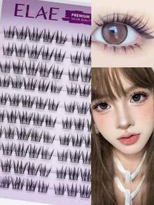 ELAE 100Pcs Individual Eyelashes 10 Rows Wispy Cluster Lashes Mix Length Natural Look DIY Lash Extensions At Home Premium Salon Quality - Natural Short Style - View 1