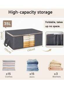 1/3/6/10pcs Foldable Home Clothing Storage Bags, Home Organization Bags Suitable For Clothes, Quilts, Sweaters, Bedding, Bedroom, Pillows And Closet Organization And Storage,Dorm Room - Pink - View 5