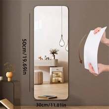 Acrylic Mirror Self-Adhesive Full Length Mirror Wall Mounted No Drilling Soft Mirror Home DIY Floor Mirror Dressing Mirror - Silver Lenses - View 8