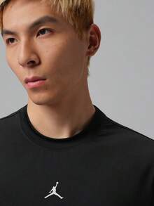Jordan 男款 AS M J DF SPT ESS SS TOP 短袖針織無領T恤 TIF0883-010 - 黑色 - 查看 3