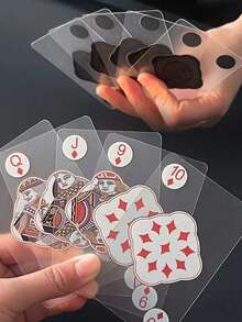 Transparent Waterproof Playing Cards Deck, Clear PVC Poker Card Set For Family Game Night, Parties, Travel And Camping - Multicolor - View 1