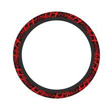 1pc Red HH Pattern Printed Car Steering Wheel Cover, Car Interior Decoration, New Design Without Inner Ring Steering Wheel Protector - Steering Wheel - View 5