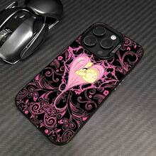 Tema floral de corazones rosas y amarillos Fluttershyfunda de teléfono Fundas compatibles con ,Apple,VIVO,OPPO,,, y Honor.Fabricadas en silicona TPU,ofrecen protección contra golpes y caídas. - Negro - Ver 3