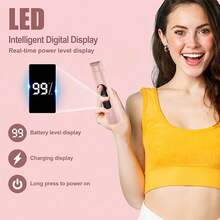 2 In 1 Women Electric Razor & Bikini Trimmer, IPX7 Waterproof Wet Dry Shaver With Ceramic Sharp Blade, USB Rechargeable 400mAh Dual Head Hair Trimmer For Face, Underarm, Leg And Pubic Hair, Portable Personal Groomer, Gift For Men Women,Multiple Color - 西瓜粉 - 查看 3