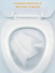 1/10/50pcs, 10pcs/Pack Disposable Toilet Seat Covers, Water-Soluble Portable Toilet Seat Covers, Portable Travel And Business Toilet Seat Covers, Essential Accessories For Airplane Travel And Camping, Bathroom Supplies, Bathroom Accessories - Multicolor - View 3