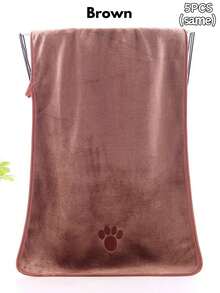 1/3/5pcs Customized Name & Paw Print Embroidered Pet Towels, Quick-Dry Microfiber Bath Towels, Suitable For Dogs And Cats, Perfect For Puppy Bathing, Beach, Camping And Daily Use, Multiple Colors Available, Suitable For Small/Medium/Large Pets - Multicolor - View 17
