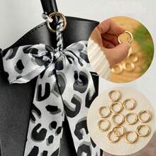4/8/12pcs Spring O-Ring Keychain Clasp, Metal Bag Hardware Accessories, DIY Wallet Supplies, Lanyard Clip, Bag Pendant Connector - Multicolor - View 2