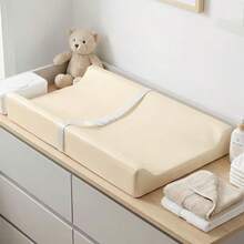 CN. Baby Changing Pad, Waterproof PU Leather Diaper Changing Mat, Easy Wipe Clean Changing Table Pad With Non-Slip Base & Sa Fety Strap, Standard Size For Dresser Top & Nursery Table - Multicolor - View 1