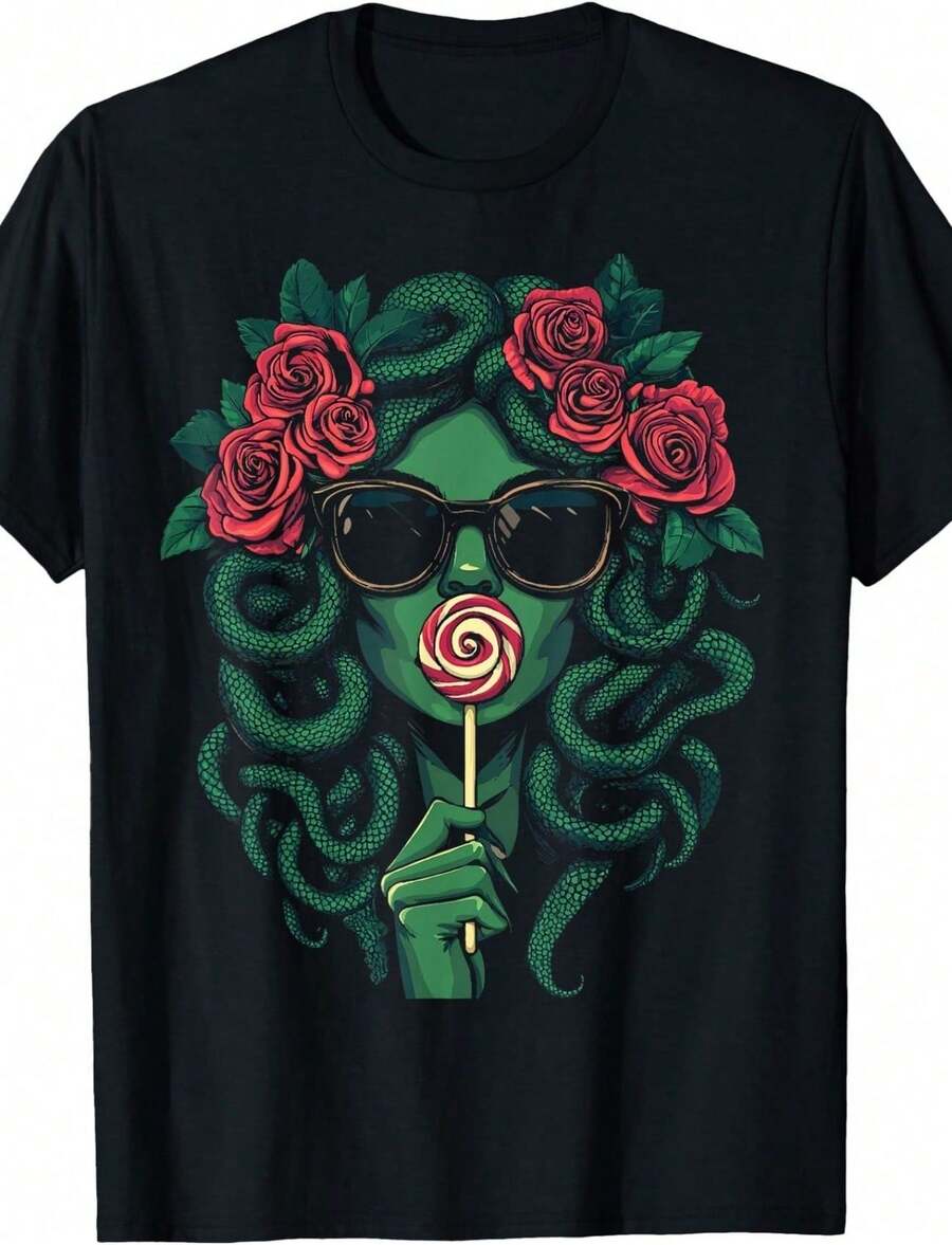 Camiseta Medusa Roses Roses Sunglasses Lollipop Vibe LDZ9 - Blanco - Ver 1