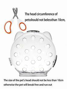 Pet Anti-Bite Cat Head Cover, ABS Material. Space Helmet Design Prevents Cats From Biting, Cat Head Cover Anti-Bite Space Helmet For Bathing, Nail Clipping, Anti-Scratching, Anti-Licking Pet Essential Elizabeth Collar, Small Dogs And Cats Can Wear, Cat Helmet Set, Anti-Licking, Anti-Scratching, Anti-Eating, Does Not Block Vision, Breathable Cat Cover, Collar Anti-Bite Head Cover For Bathing, Nail Clipping, Anti-Scratching, Anti-Licking - View 13