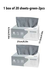 10片/20片厨房拉出式柔软抹布，强吸水性，不油腻，家用不掉毛洗碗布，加大加厚百洁布 - 彩色 - 查看 23