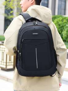 SHILAN Mochila para portátil de negocios & desplazamientos, diseño de múltiples compartimentos, mochila de gran capacidad de almacenamiento con tiras reflectantes para uso en oficina y viajes de negocios - Multicolor - Ver 7
