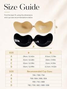 1/2 Packs Pleated Peach Shape Self-Adhesive Bra, Seamless Invisible Backless Lifting Nipple Covers For Wedding Evening Dresses - Multicolor - View 3