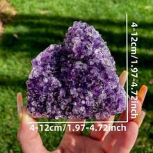 1PC Amethyst Natural Crystal Quartz Stone Energy Healing Mineral Stone Rock Home Decor Crystal Cluster - 20-40g - View 6
