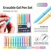 1/5/9PCS Colorful Erasable Gel Pen Set, Easily Erase Writing Errors; Equipped With 0.6mm Tip And Unique Egg-Shaped Design, Perfect For Sketching, Doodling, Writing, Project Creation, Learning Supplies, Office Tools And Professional Art Applications/School Supplies - Erasable Ballpoint Pen - View 6
