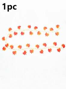 1/12pcs, Artificial Autumn Leaf Garland, Ivy Hanging Vine Garland, Fake Maple Leaf Garland, Suitable For Halloween Thanksgiving Holiday Decoration, Home Wedding Fireplace Party, Autumn Home Decor, Room Decor, Gift, Table Decor, Centerpiece Decor - Red - View 8