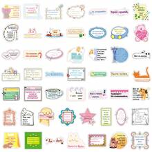 50pcs Fresh Cartoon Russian Inspirational Stickers, Creative Minimalist Motivational Short Phrases Decorative Stickers For Notebooks And Suitcases - 50 Russian-language Motivational Stickers - View 4