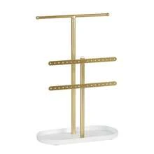 1pc Jewelry Organizer Hanging With Metal Multi Tier Necklace Display Stand Holder For Bracelets Earrings Rings Pendant Storage Rack Display Solution - Multicolor - View 11