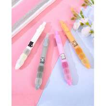 4pcs Cute Puppy Pattern, Fresh Style, Black 0.5mm Retractable Quick-Dry Gel Pens, Suitable For Students, Back To School - A - View 6