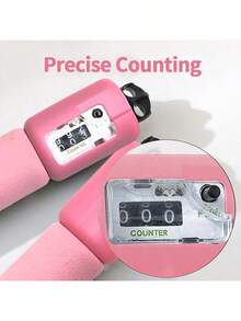 1pc Foam Handle Speed Jump Rope With Wear-Resistant Kit, Mechanical Bearing Counter, Adjustable Rope Length, Suitable For Home Gym, Fitness Training - Pink - View 3