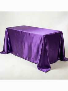 1 Pack Satin Tablecloth, 57x108 Inches, Multicolor Rectangular Tablecloth, Silky Fabric, Suitable For Rectangular Dining Table Party, Holiday Dinner, Wedding Banquet Decoration (Multiple Sizes Available) - Multicolor - View 74