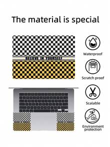 15-15.6 Inch Laptop Skin Sticker Vinyl Protective Shell Art Protective Laptop (Includes 2 Wrist Rest Stickers) Decorative Waterproof Removable Art Style - View 6