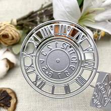 Plantilla de corte troquelado con patrón de reloj vintage en relieve y grabado, material de acero al carbono, plantilla de corte de metal, adecuada para tarjetas de felicitación DIY, diario de viñetas, álbum de recortes, manualidades de papel y suministros de arte creativo - MC1308 - Ver 4