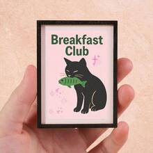 1pc Funny Encouragement Pattern Wooden Fridge Magnet, Suitable For Home, Office, Study Room Fridge Decoration - Fridge Magnet - Black Frame Refrigerator Magnet - View 12