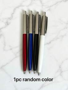 1/6/10 piezas Bolígrafos de metal, color aleatorio, bolígrafos de clic elegantes para negocios con recarga de tinta negra de 1.0mm, adecuados para profesionales de negocios, trabajadores de oficina, maestros, estudiantes y talla grande. También un regalo ideal para vacaciones, cumpleaños, graduaciones, nuevos empleos, agradecimiento corporativo y visitas a clientes. - Bolígrafo de metal - Ver 12