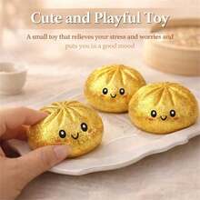 Squishy Squishies Squishy Toys Glitter Dumpling, Glitter Dumpling Squishy With Box, Dumplings Sensory Squeeze Toy For Stress Relief (White) - 紫色 - 查看 5
