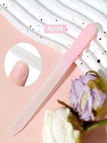 5/1pc Glass Nail File Professional Manicure Tool For Natural Nails Gradient Color Polishing Care Suitable For Salon Gift (Macaron Color) - Multicolor - View 13