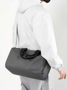 1pc Sports Gym Bag, Dry & Wet Separation, Women's Training & Swimming Bag, Large Capacity - Black - View 8