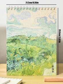 2件/1件 A4 螺旋裝訂素描本套裝，50頁空白素描本，油畫封面繪圖本，全空白手繪本，直式螺旋繪圖本，適用於學校用品、繪畫用品、藝術素描、水彩手繪、剪貼簿塗鴉、草稿筆記、藝術考試練習、兒童繪畫、插畫創作，加厚白紙，不滲墨紙，金屬螺旋裝訂，硬殼藝術封面，學生美術課繪圖本，桌面裝飾繪圖本，藝術禮品素描本，空白無格手繪專用本，筆記本，返校季 - 彩色 - 查看 22