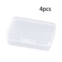 2pcs/4pcs/6pcs Small Transparent PP Storage Boxes - Multi-Functional Portable Sticker And Jewelry Storage Accessory Boxes, PP Plastic Rectangular Semi-Transparent Packaging Boxes Small Parts Boxes White Storage Boxes With Lids, Rectangular PP Plastic Boxes Rectangular Storage Boxes Transparent Storage Parts Boxes Small Product Packaging Boxes, Home School Office Desktop Storage Organizer Accessories - Transparent - View 12